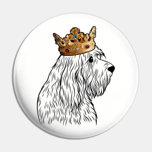 Otterhound Dog King Queen Wearing Crown Pin