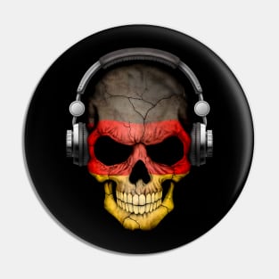 Dark Skull Deejay with German Flag Pin