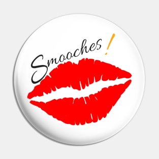 Smooches, Red Lips Kiss Pin