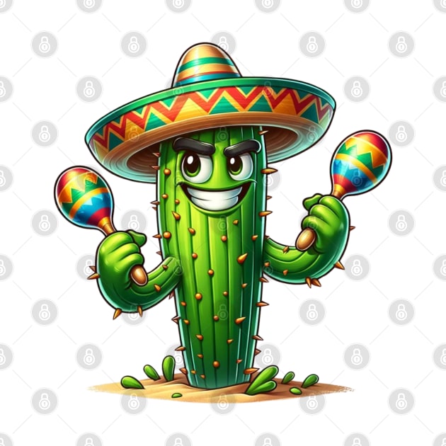 Fiesta Cactus - The Desert's Rhythmic Soul by vk09design