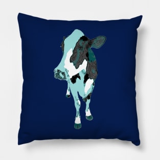 Cow Blue Pillow
