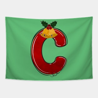 Letter C - Christmas Letter Tapestry