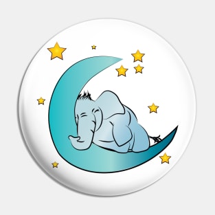 Sleepy Elephant Pin