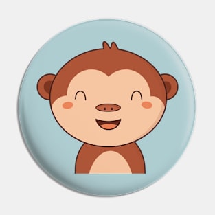 Kawaii Cute Brown Monkey Pin