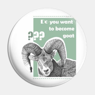 question mark goat Pin
