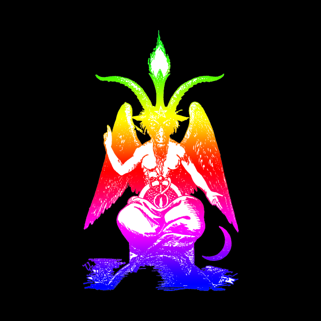 Rainbow Pride Baphomet by artpirate