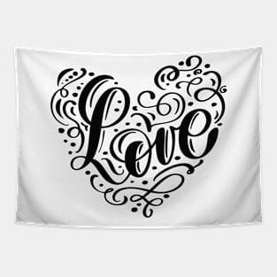 Valentines Calligraphy Quote Tapestry