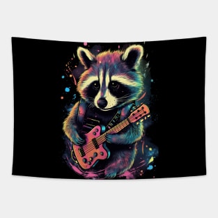 Raccoon's Cosmic Melodies: Strumming Through the Stars Tapestry