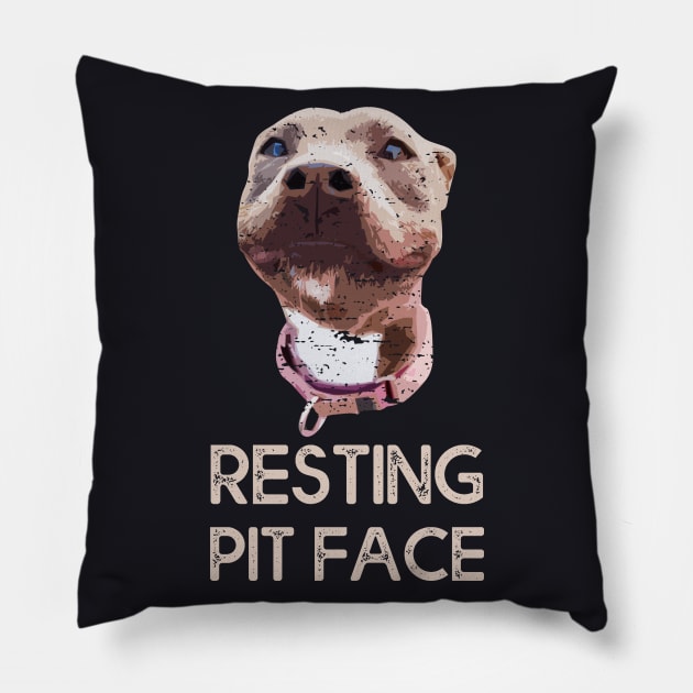 Funny Dog Resting Pit Face Retro Pillow by MasliankaStepan