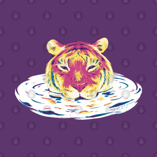 Bathing tiger by iambirgitte