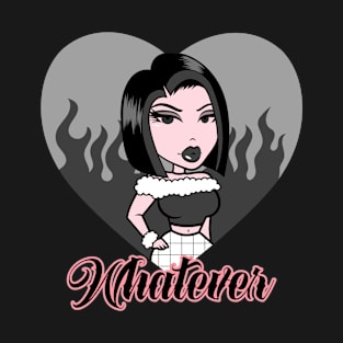 Whatever Girl Doll Black Out Heart v4 T-Shirt