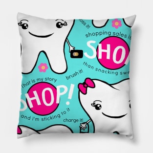 Shopping Tooth /Sale /Charge it Pillow