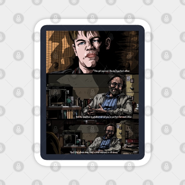 Good Will Hunting "Intimacy" illustration (digital) Magnet by StagArtStudios