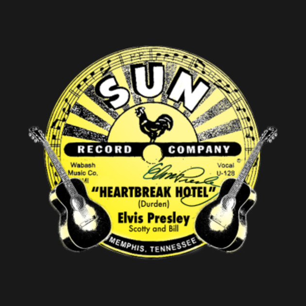 Sun Records Elvis Heartbreak Elvis Presley T Shirt TeePublic
