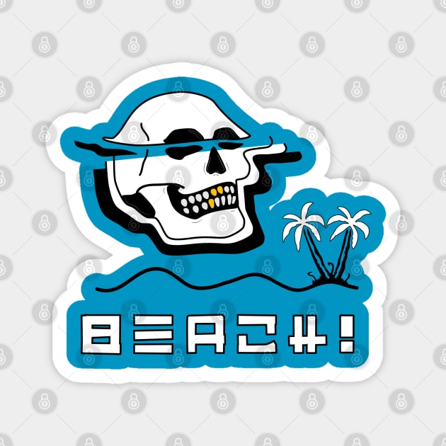 Beach Skull Ovni Magnet by Kworks