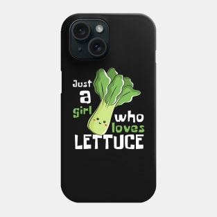 Lettuce Love: Just a Girl with a Leafy Heart Phone Case