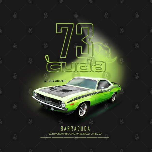 Cuda Plymouth 1973 by hardtbonez