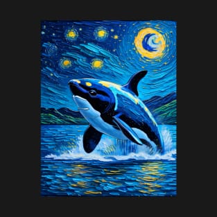 Killer Whale in starry night T-Shirt