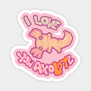 I LOVE YOU AXOLOTL gold mud puppy t-shirt Magnet