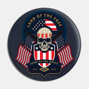 Americana Skull Pin