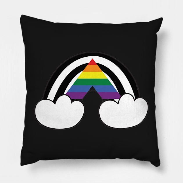 Straight Ally pride flag Pillow by snowshade