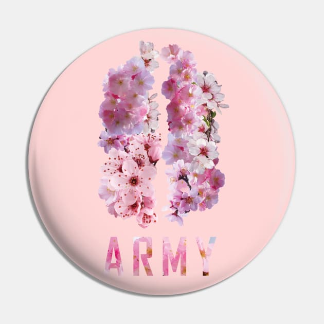 BTS - Wings logo total sakura flowers | Army | Kpop merch Pin by Vane22april