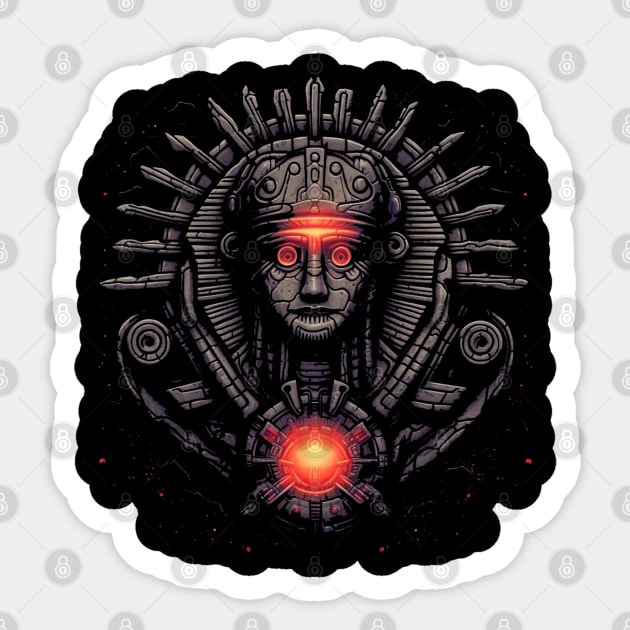 La Deity Maya - Mayan Mask - Sticker | TeePublic