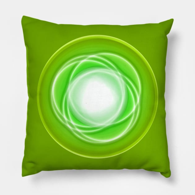 Space abstract planet green Pillow by carolsalazar