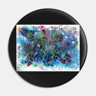 Fantasia on a theme abstract painting Pin