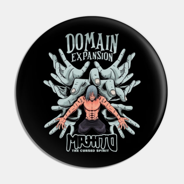 Mahito Domain Expansion  Fanart Tshirt Pin by BullsandBears