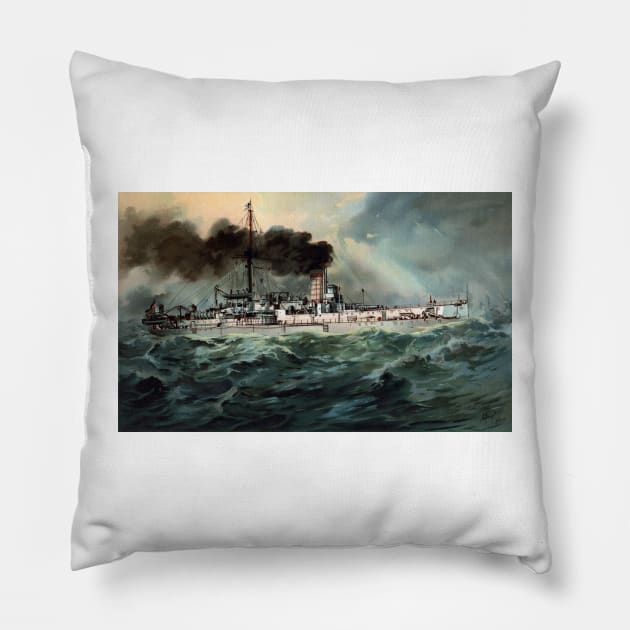 Deutsch: S.M. Linienschiff Baden - Hugo Graf Pillow by themasters