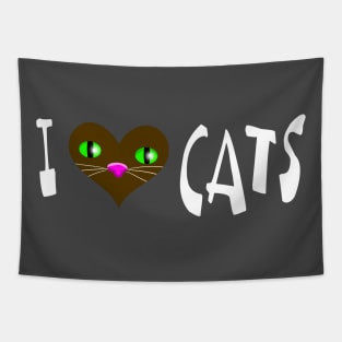 I Love Cats Heart pet Tapestry