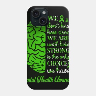 Mental-Health-Awareness-Green Ribbon-Family Phone Case