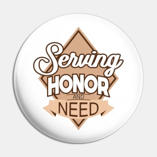 'Serving Honor and Need' Military Public Service Shirt Pin