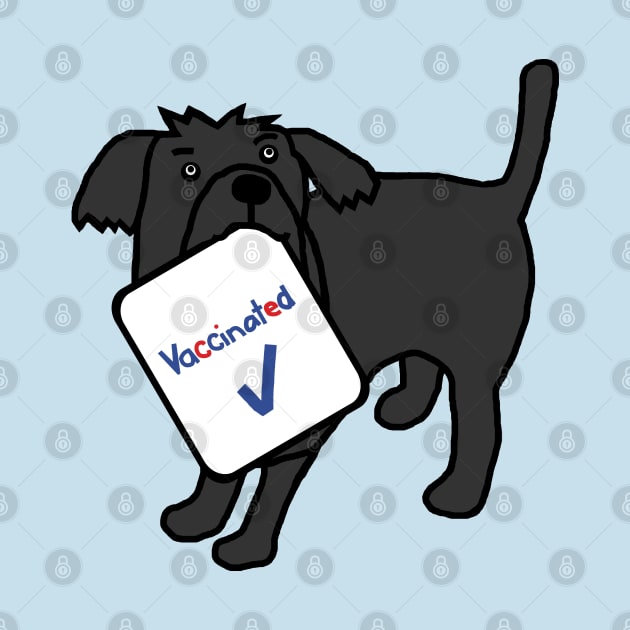 Cute Dog with Vaccinated Sign by ellenhenryart