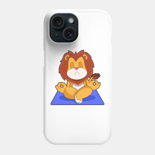 Lion Yoga Meditation Gymnastics Phone Case