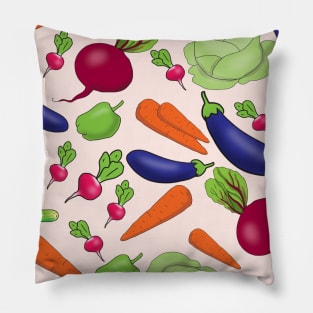 bright colored vegetables Pillow