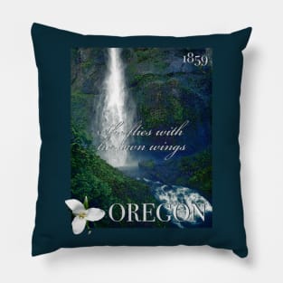 Oregon Waterfall Poster Pillow