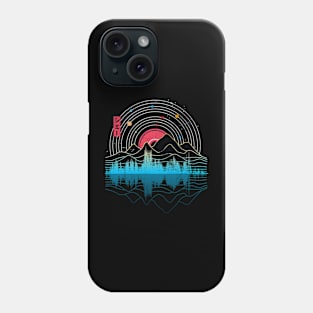 Shimmy Music Sky Space Outdoor Mountain Lineart Phone Case