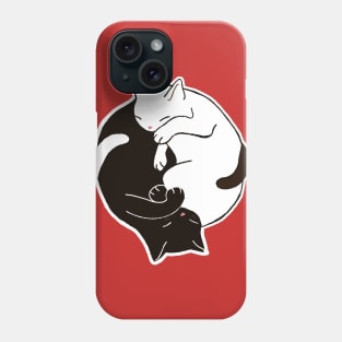 Cute Cat Gift for kitten lovers black and white cat promoting eracism Phone Case