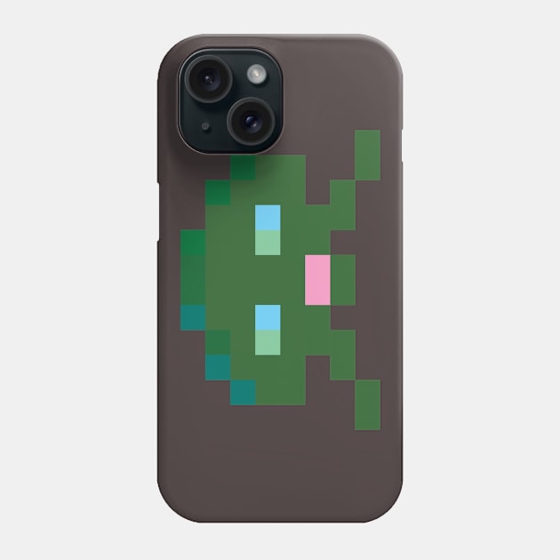 Retro Gaming Pixel Space Invader Phone Case by GerrardShuttleworthArt