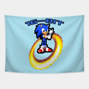 16 Bit Retro - Sonic The Hedgehog Tapestry