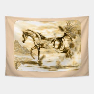 Arabian Horse Muted Fantasy. Tapestry