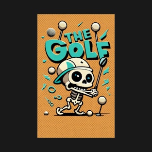 Putting Bones to the Test Funny Golfing Skeleton Halloween T-Shirt