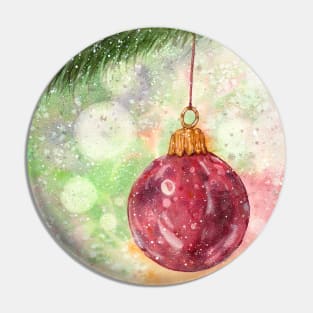 Watercolor Ornament Pin