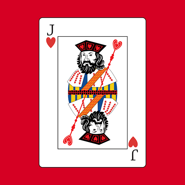 Jack Of Hearts Playing Card by SWON Design