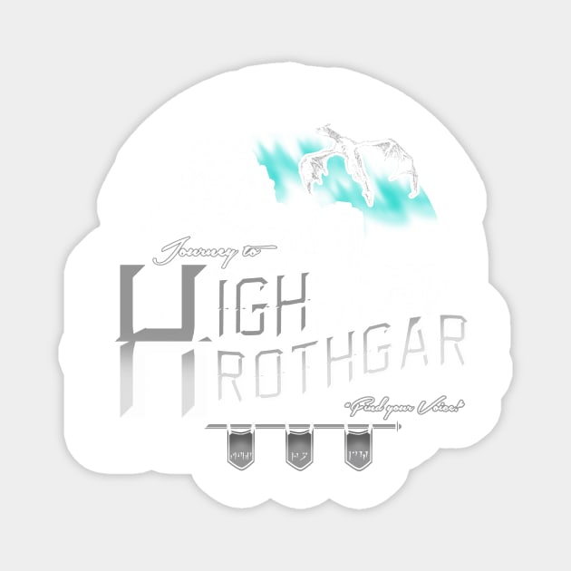 Journey to High Hrothgar Magnet by BCArtDesign