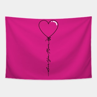 Mothers Day Heart Balloon Love You Mum Commonwealth Spelling Tapestry