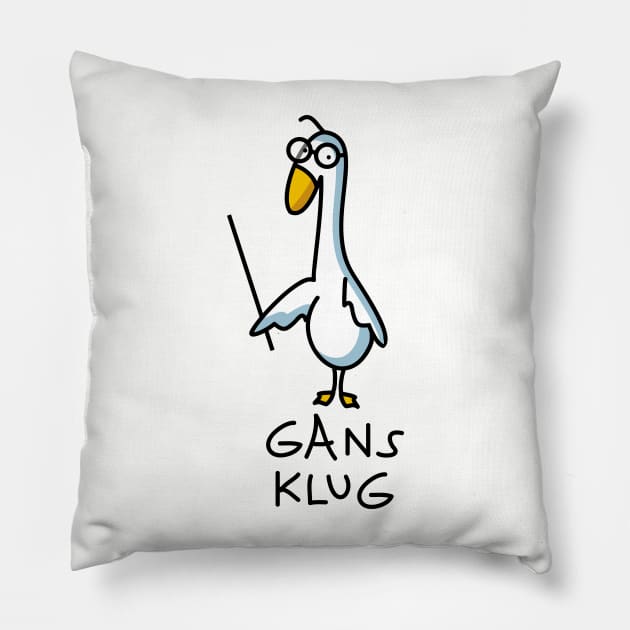 Gans klug Pillow by spontania