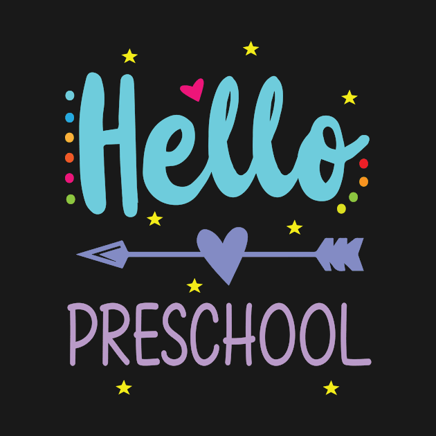 Hearts Arrow Teacher Student Back To School Hello Preschool by Cowan79